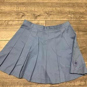 Vintage Wimbledon Pleated Mini Flair Short Tennis Skirt Light Blue 10